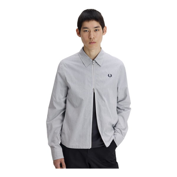 Fred Perry Seersucker Zip Through Overshirt