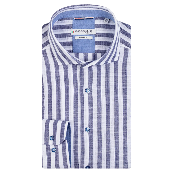Giordano Slub Stripe Shirt for Men