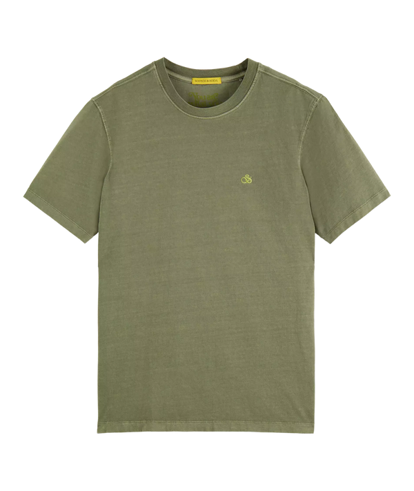 Scotch & Soda Regular Fit Garment-Dyed Logo T-Shirt for Men