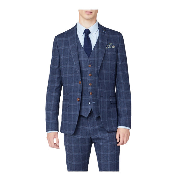 Antique Rogue Tweed Overcheck Three Piece Suit for Men