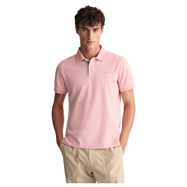 GANT Regular Fit Contrast Pique Short Sleeve Rugger Polo Shirt