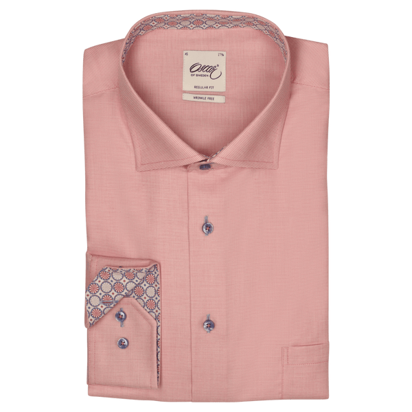Oscar Formal Shirt With Pink Trim