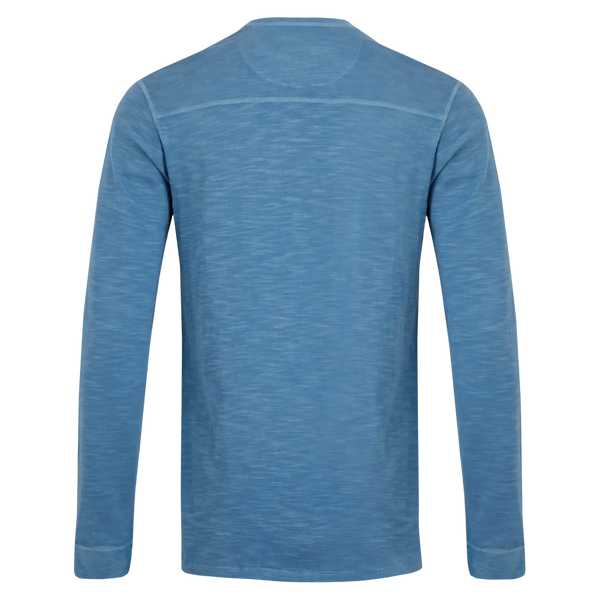 Weird Fish Mackay Garment Dyed Long Sleeve Henley T-Shirt