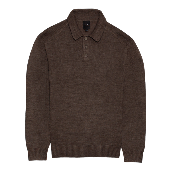 Armani Exchange Long Sleeve Knit Polo