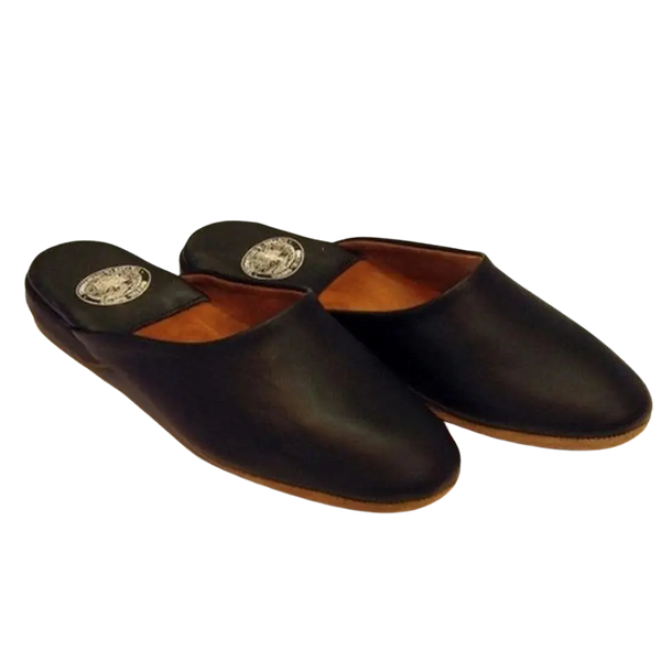 Draper of Glastonbury William Slippers for Men in Black