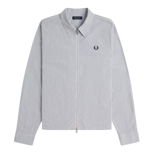 Fred Perry Seersucker Zip Through Overshirt