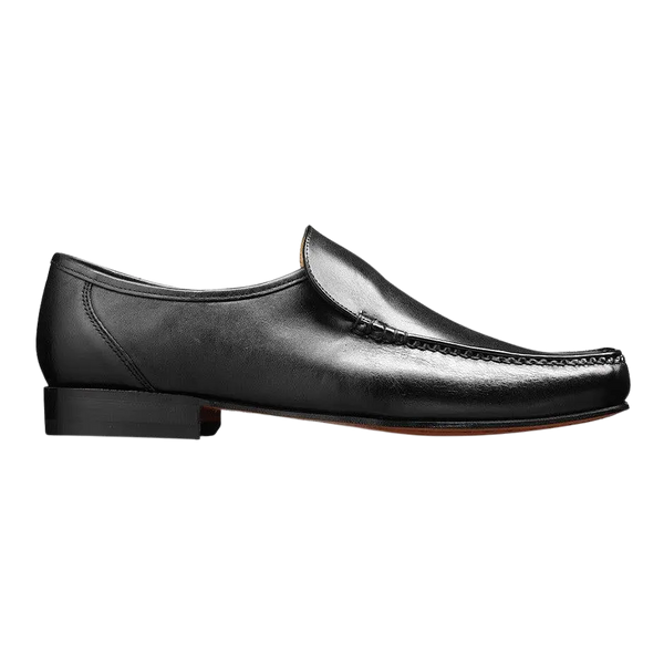 Barker Javron Moccasin Leather Shoes for Men in Black