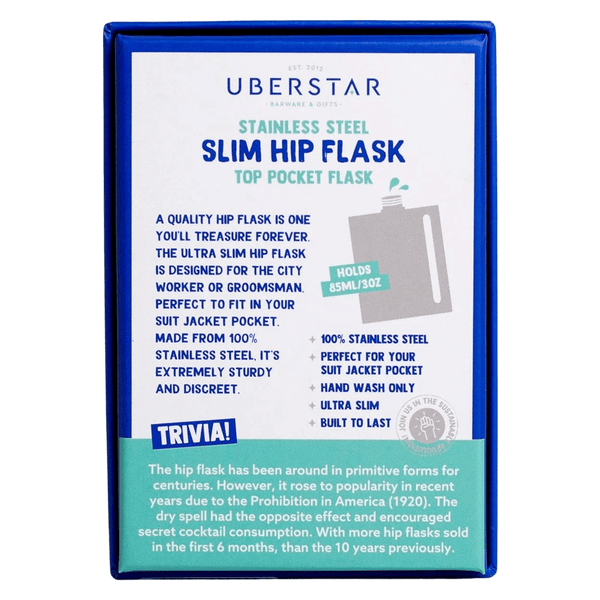 Uberstar Slim Hip Flask