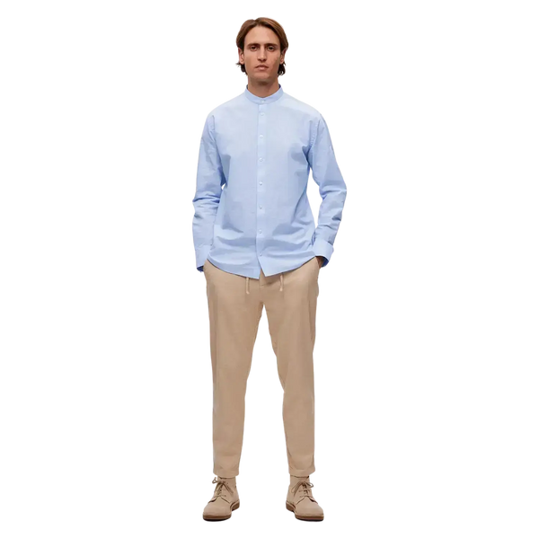Selected Reg New Long Sleeve Linen Blend Shirt for Men