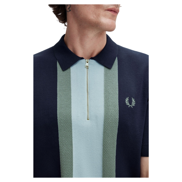 Fred Perry Textured Stripe Knitted Shirt