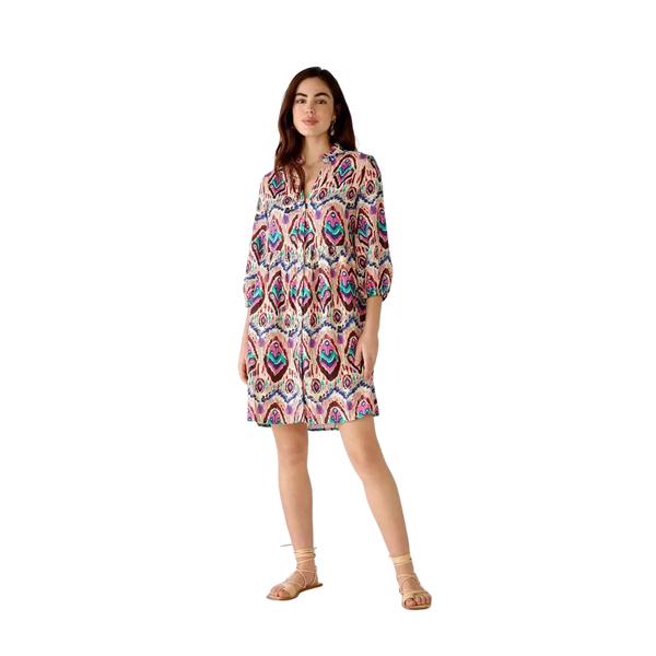 Oui Aztec Print Short Dress