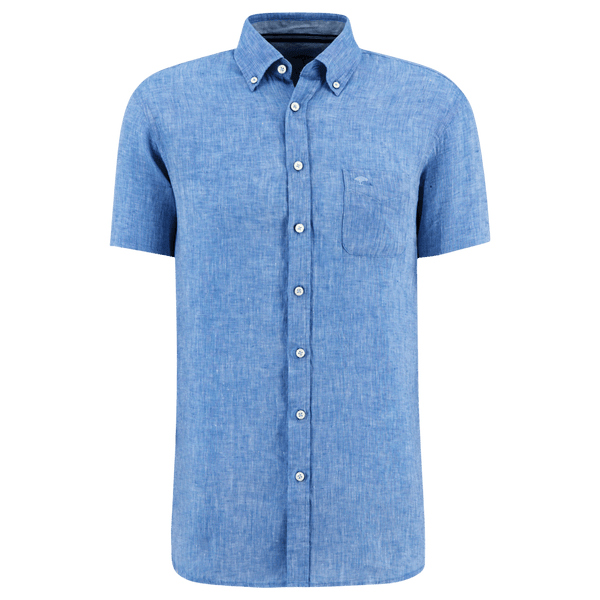 Fynch-Hatton Short Sleeve Button Down Linen Shirt