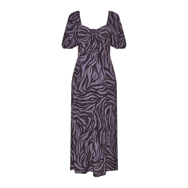 Great Plains Zebra Short Sleeve Square Neck Maxi Dress for Women