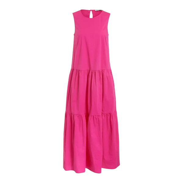 Oui Cotton Tiered Maxi Dress