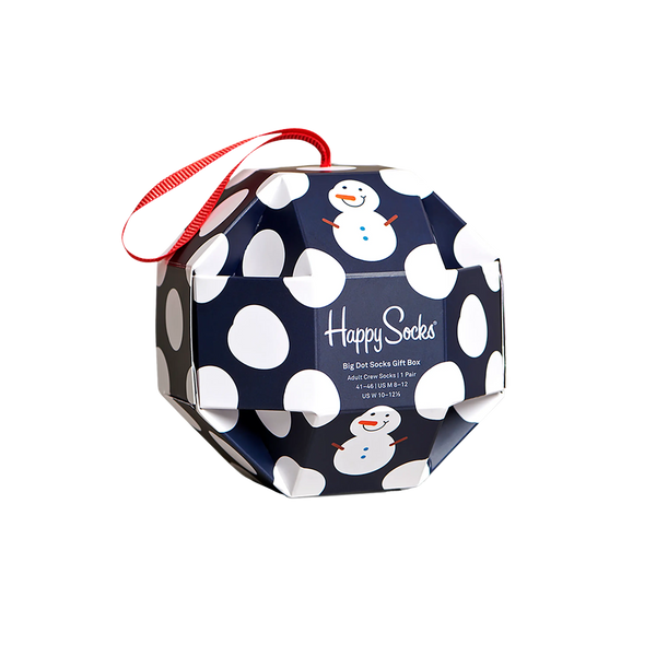 Happy Socks 1 Pack Big Dot Snowman Gift Box for Men