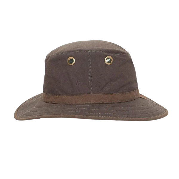 Tilley TWC7 Outback Waxed Cotton Hat in Olive