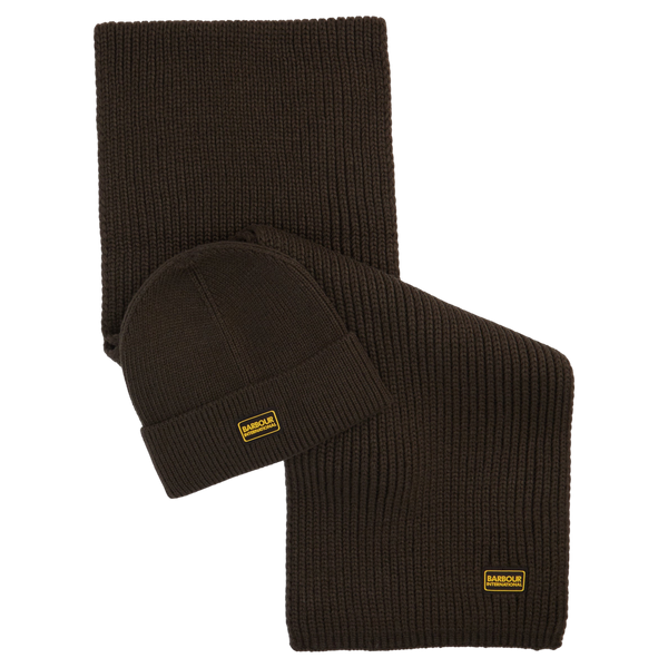 Barbour International Sweeper Legacy Beanie & Scarf Gift Set