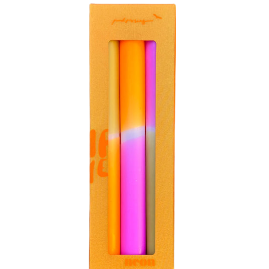 Pink Stories Dip Dye Neon Candle