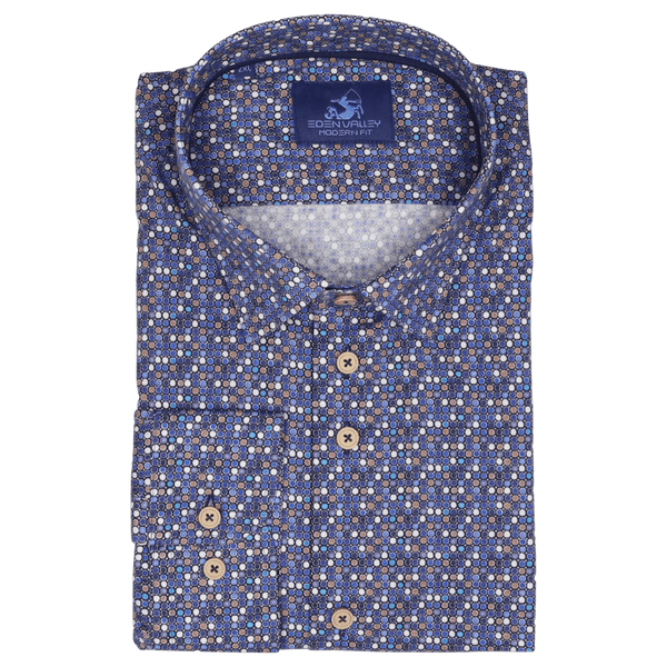 Eden Valley Long Sleeve Polka Dot Shirt for Men