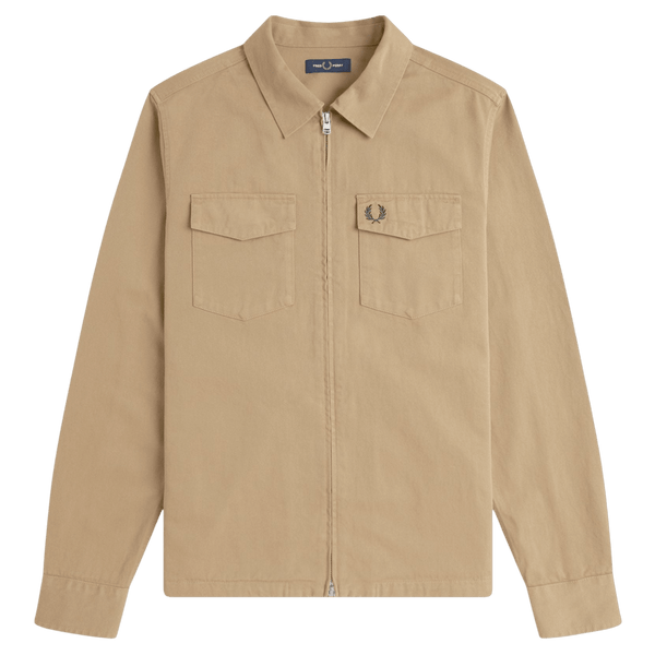 Fred Perry Twill Zip-Through Overshirt
