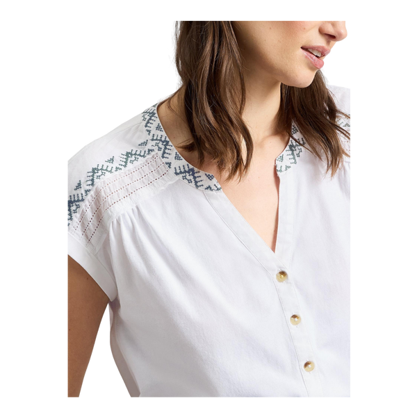 White Stuff Billie Emb Button Shirt