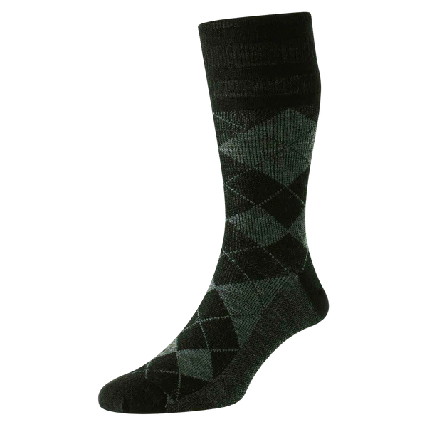 HJ Hall HJ96 Argyle Wool Softop Socks