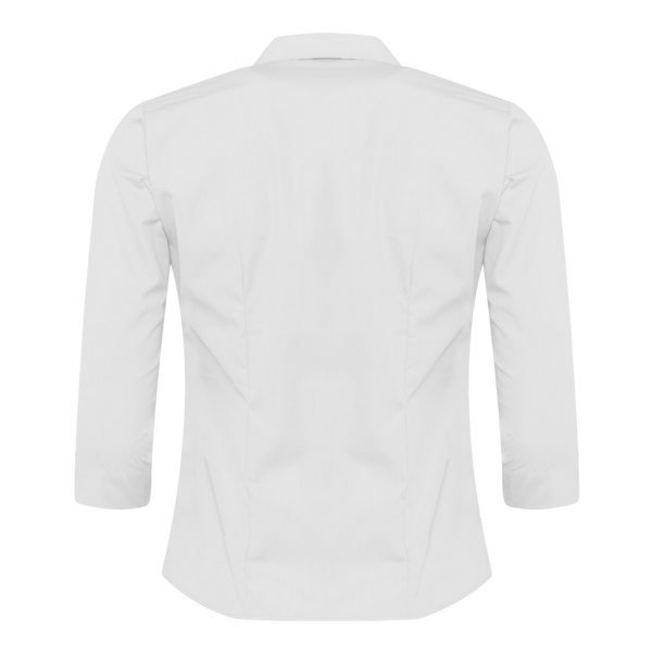 Girls’ School ¾ Sleeve Semi-fitted Blouse in White – Twin Pack