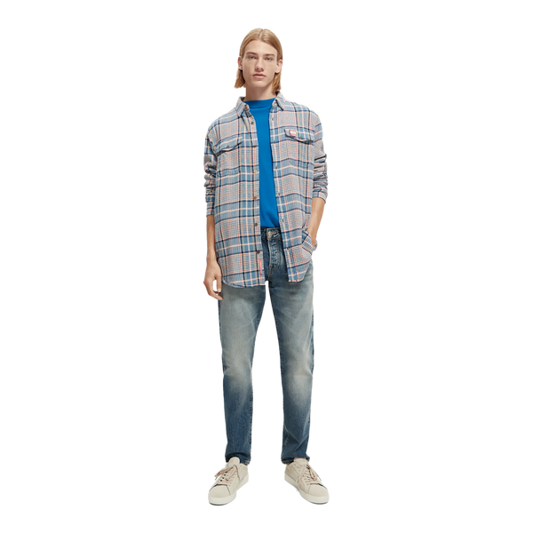 Scotch & Soda Regular Fit Checked Overshirt for Men