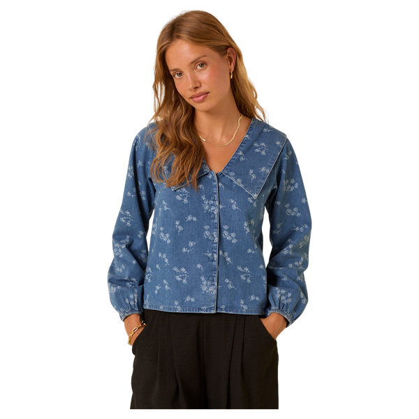 Nobody's Child Towan Sailor Embroidered Collar Blouse