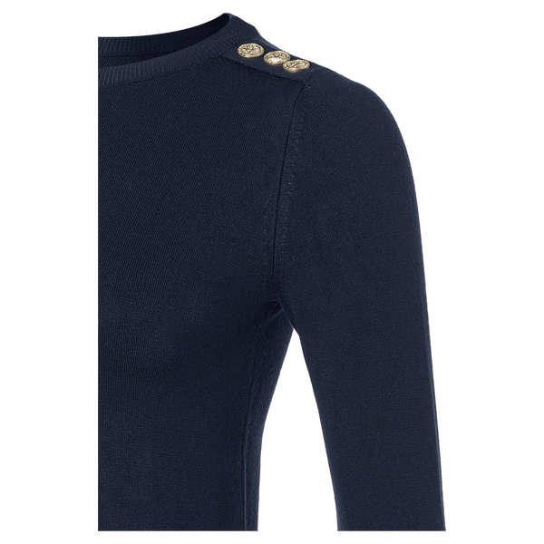 Holland Cooper Button Crew Neck Jumper