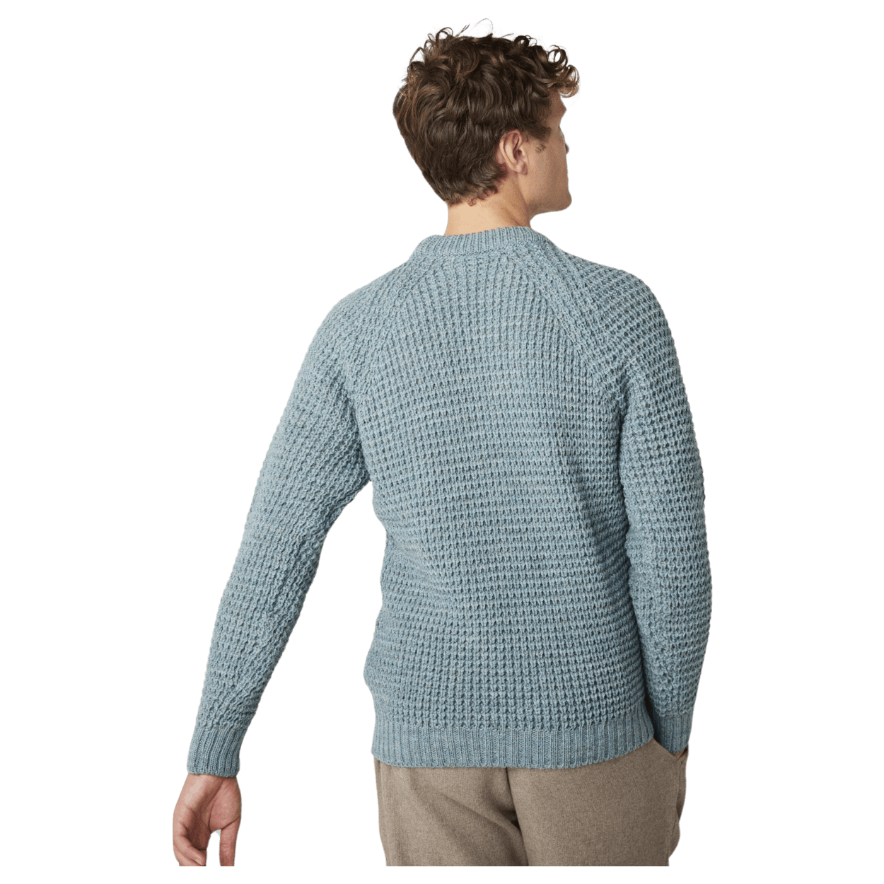 Peregrine Waffle Crew Neck Jumper For Men