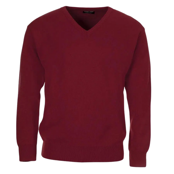 Franco Ponti V Neck Pullover in Red