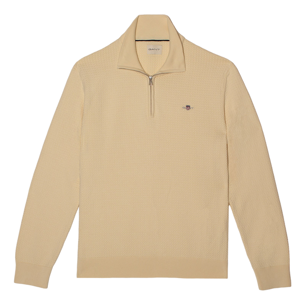 GANT Textured Cotton Half Zip