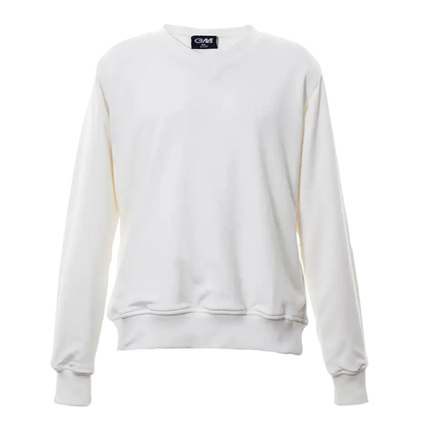 Gunn & Moore Teknik Plain Long Sleeve Cricket Sweater for Kids  in Ivory