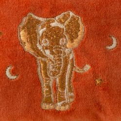 Elizabeth Scarlett Golden Elephants Velvet Coin Purse