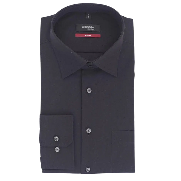 Seidensticker Mens Formal Shirt in Black