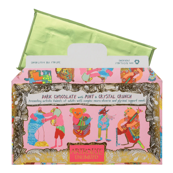 Arthouse Unlimited Hugging Animals Dark Chocolate Bar