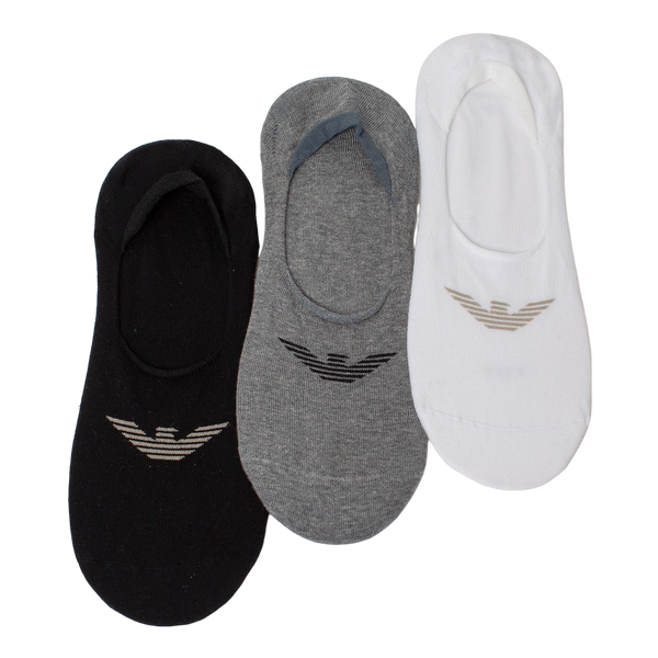 Emporio Armani 3-Pack Footie Socks