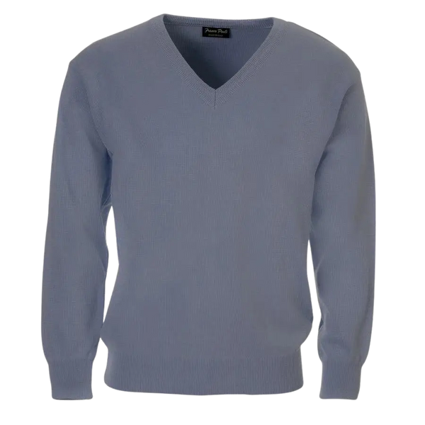 Franco Ponti V Neck Pullover in Sky