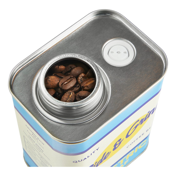 Ride & Grind Electric Decaf Colombian Coffee Tin