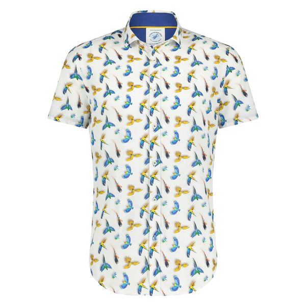 A Fish Named Fred Short Sleeve Bird Print Shirt