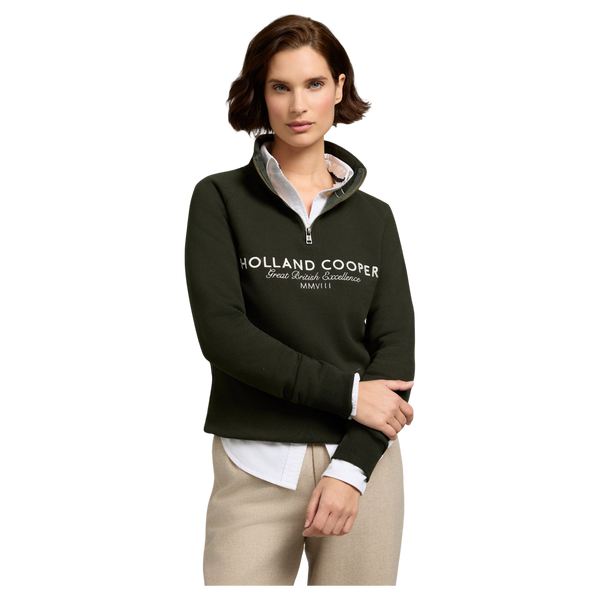 Holland Cooper Sports Goods Zip Henley Sweater
