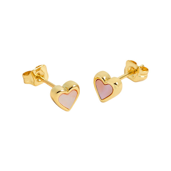 Estella Bartlett Pearl Heart Stud Earrings