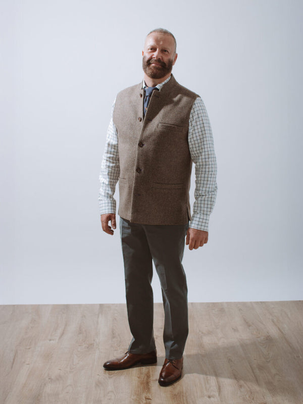 Golding Wool Herringbone Waistcoat