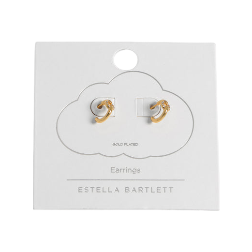 Estella Bartlett Pave Circle Hoop Earrings