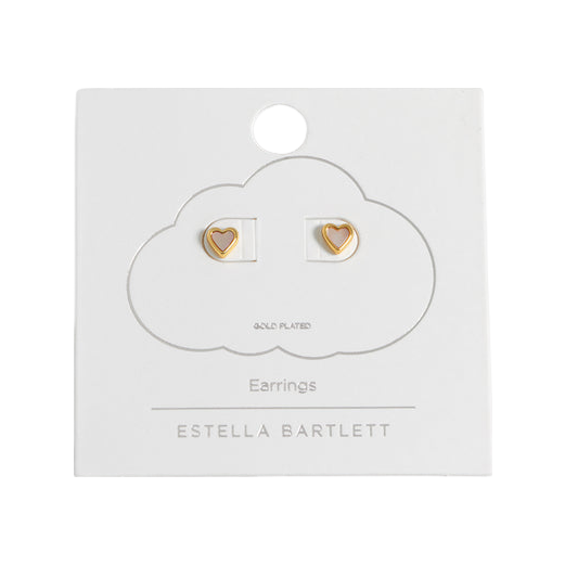 Estella Bartlett Pearl Heart Stud Earrings