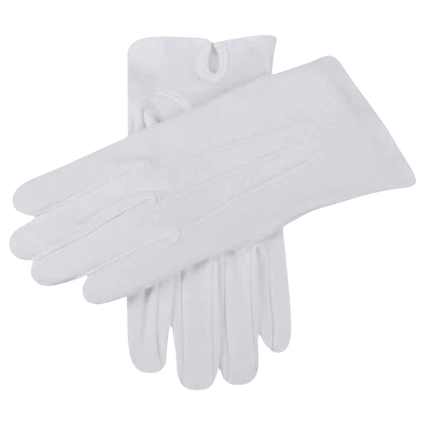 Dents Savoy White Plain Gloves for Men in White