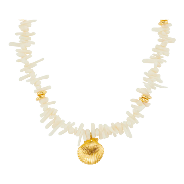 Orelia Jewellery Statement Cream Chip & Shell Necklace