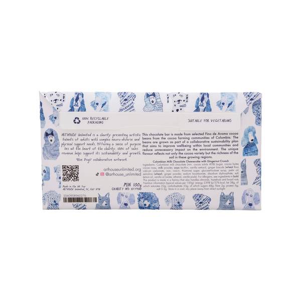 Arthouse Unlimited Blue Dogs, Milk Chocolate Bar