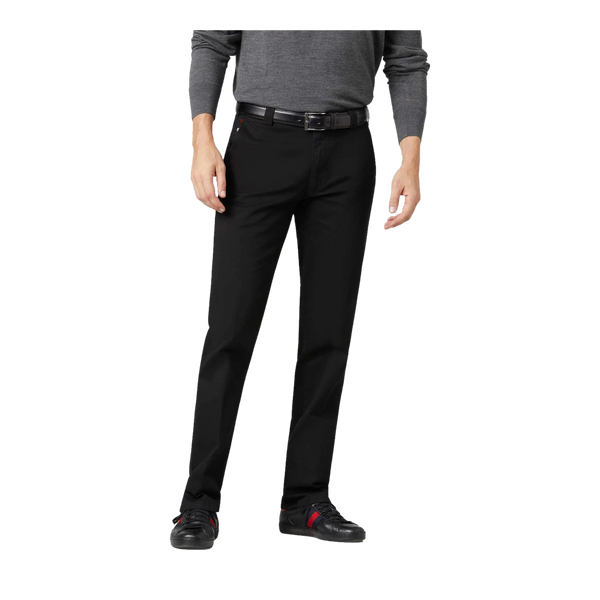 Meyer Roma Soft Cotton Chino In Black for Men